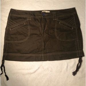 Corduroy Brown Mini Skirt